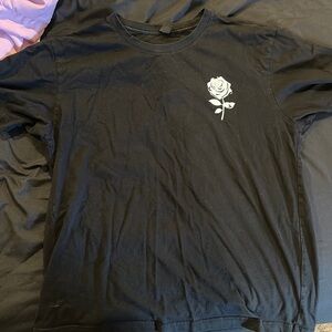 Romwe Mens rose t shirt